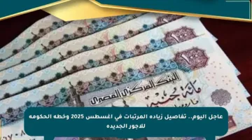 عاجل اليوم.. تفاصيل زيادة المرتبات في أغسطس 2025 وخطة الحكومة للأجور الجديدة